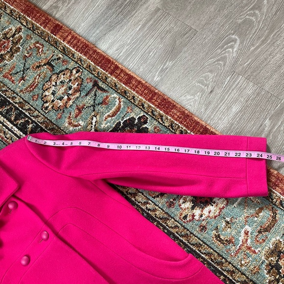 Hot Pink 100% Wool Coat Jacket size Medium Barbiecore - Picture 2 of 9